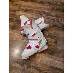 Vintage Salomon SX 93 EXP Ski Boots White Pink Lime Green Rear Entry 315mm Sole